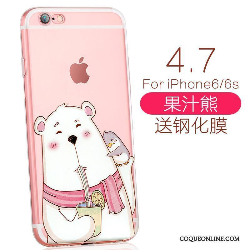 iPhone 6/6s Fluide Doux Petit Charmant Frais Coque De Téléphone Violet Dessin Animé