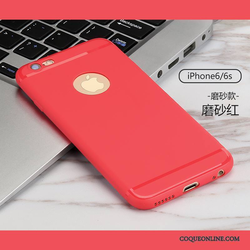 iPhone 6/6s Fluide Doux Tout Compris Coque De Téléphone Incassable Délavé En Daim Très Mince Silicone