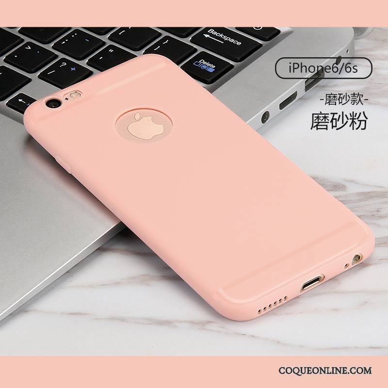 iPhone 6/6s Fluide Doux Tout Compris Coque De Téléphone Incassable Délavé En Daim Très Mince Silicone