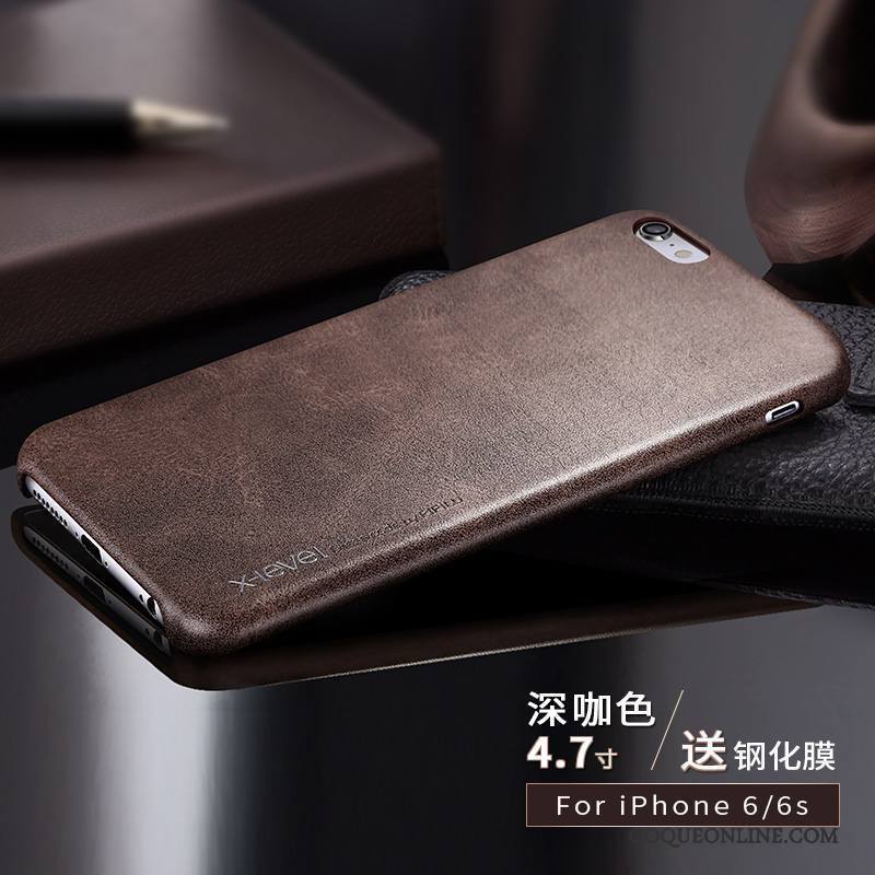 iPhone 6/6s Foncé Étui Cuir Carte Incassable Protection Coque