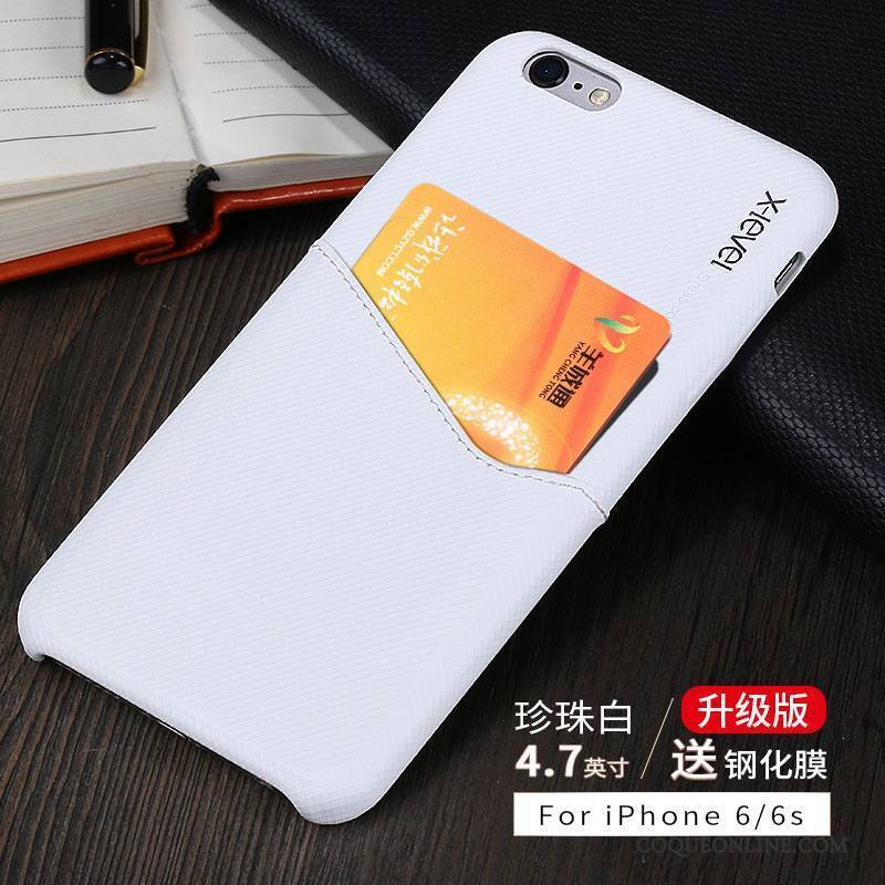 iPhone 6/6s Foncé Étui Cuir Carte Incassable Protection Coque