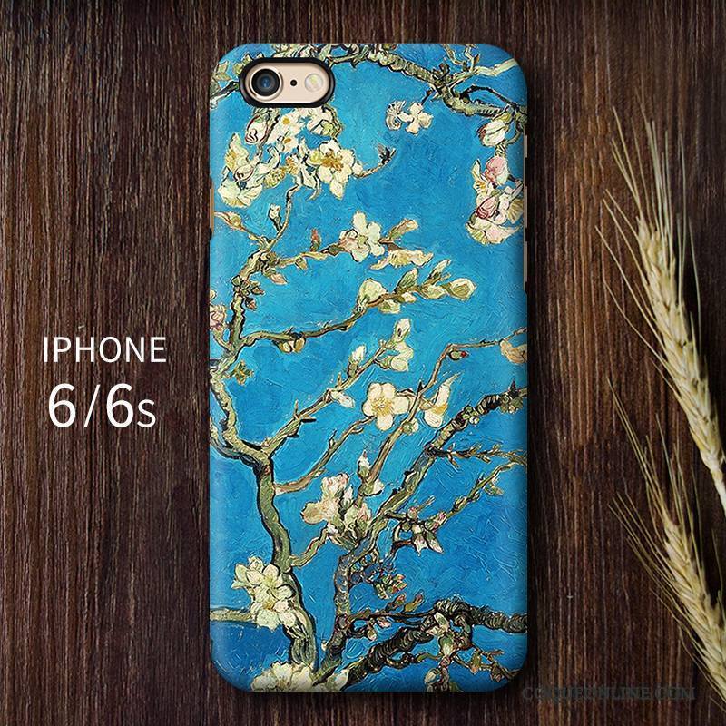 iPhone 6/6s Haute Vintage Art Coque Ciel Étoilé De Téléphone Délavé En Daim