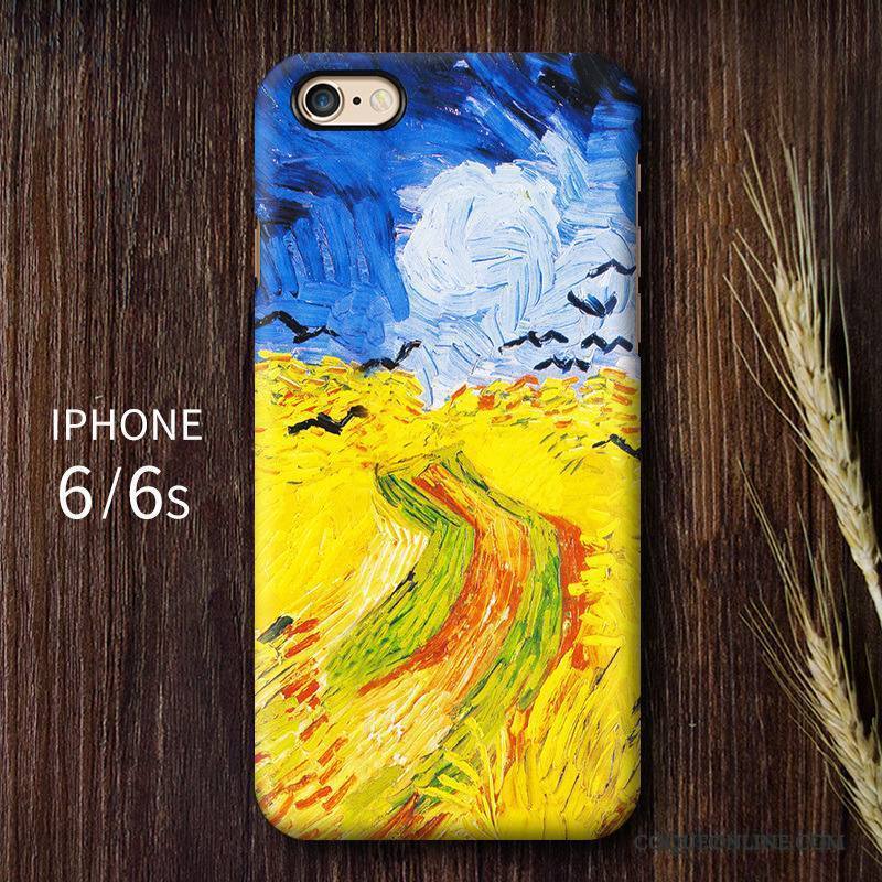 iPhone 6/6s Haute Vintage Art Coque Ciel Étoilé De Téléphone Délavé En Daim