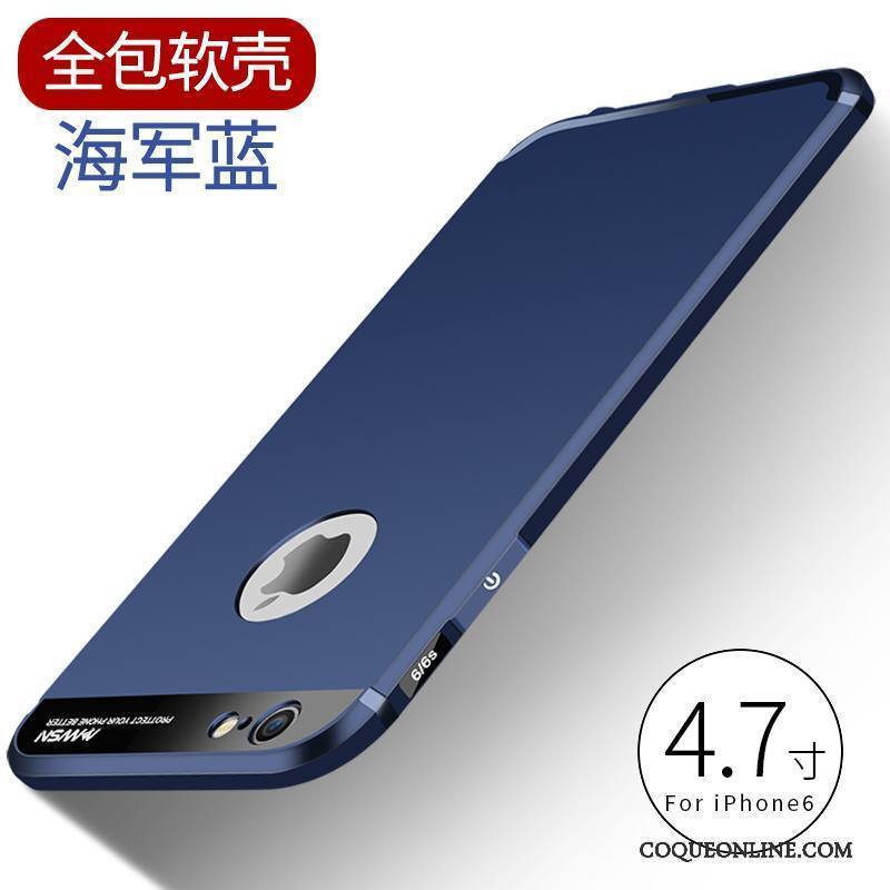 iPhone 6/6s Incassable Bleu Tendance Bordure Coque De Téléphone Silicone