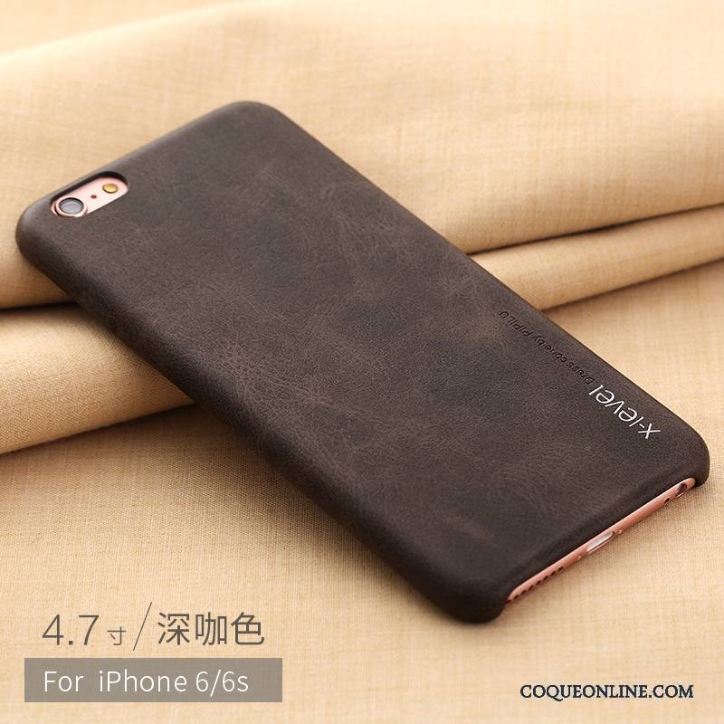 iPhone 6/6s Incassable Luxe Personnalité Foncé Coque De Téléphone Étui En Cuir Tendance