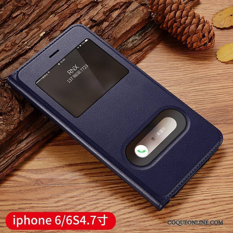 iPhone 6/6s Incassable Protection Clamshell Or Étui Étui En Cuir Coque De Téléphone