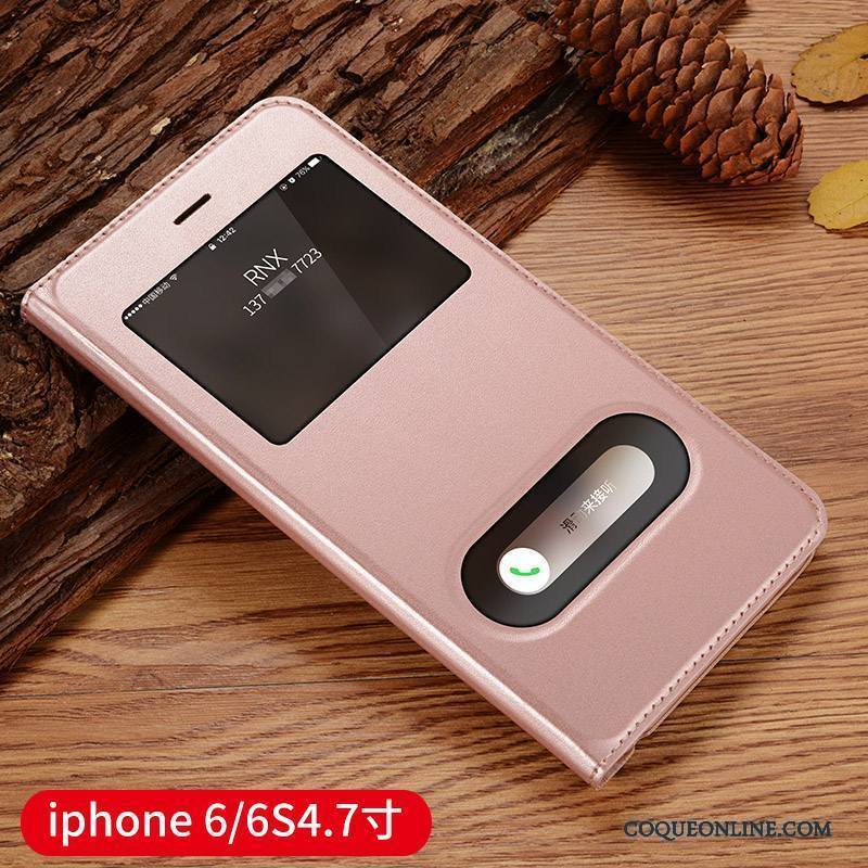 iPhone 6/6s Incassable Protection Clamshell Or Étui Étui En Cuir Coque De Téléphone