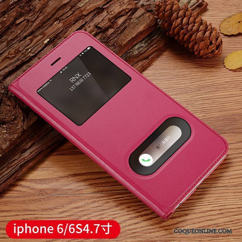 iPhone 6/6s Incassable Protection Clamshell Or Étui Étui En Cuir Coque De Téléphone