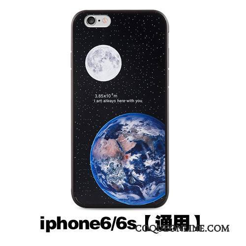 iPhone 6/6s Incassable Protection Coque De Téléphone Noir Nouveau Amoureux Fluide Doux