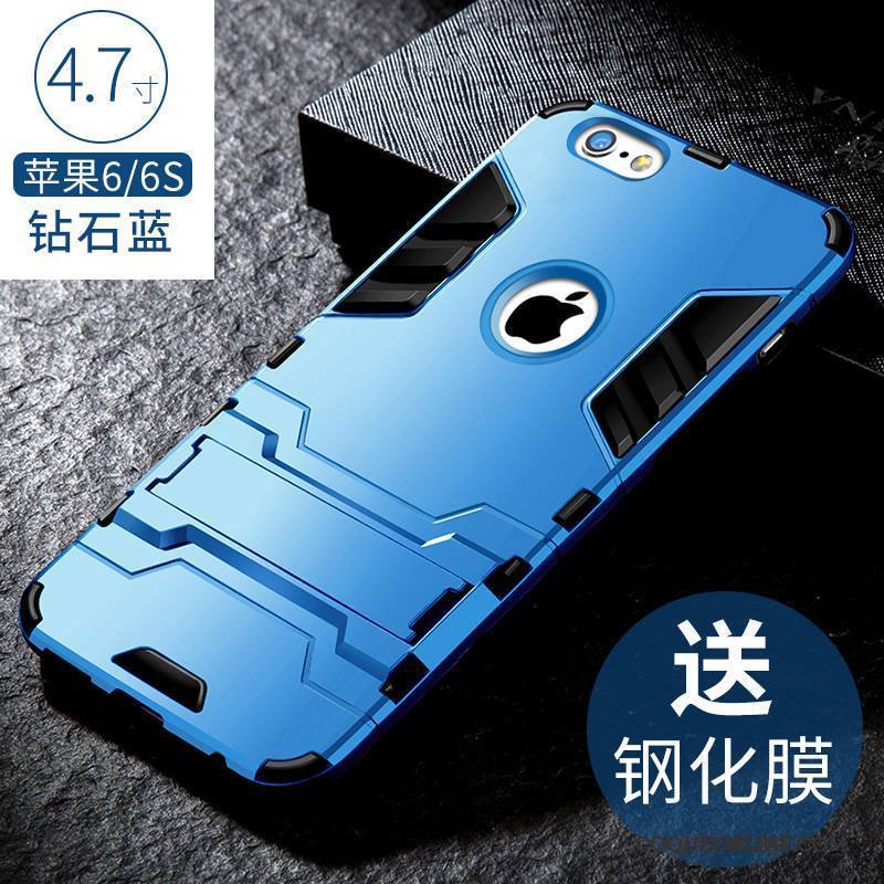 iPhone 6/6s Incassable Pu Étui Protection Silicone Argent Coque De Téléphone