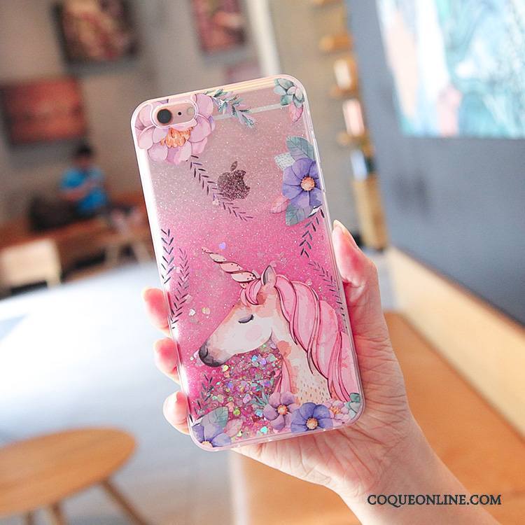 iPhone 6/6s Incassable Rose Quicksand Oiseau Coque De Téléphone