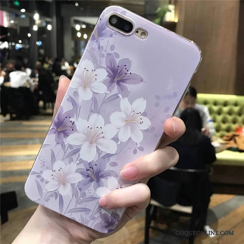 iPhone 6/6s Incassable Vintage Silicone Fluide Doux Coque De Téléphone Violet Tendance