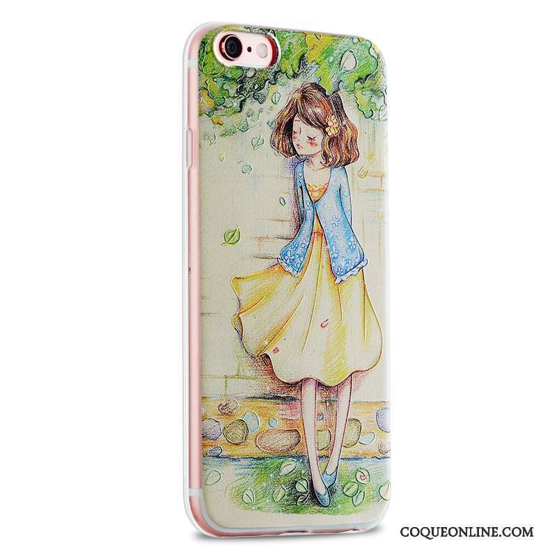 iPhone 6/6s Marque De Tendance Fluide Doux Étui Frais Petit Rose Coque De Téléphone