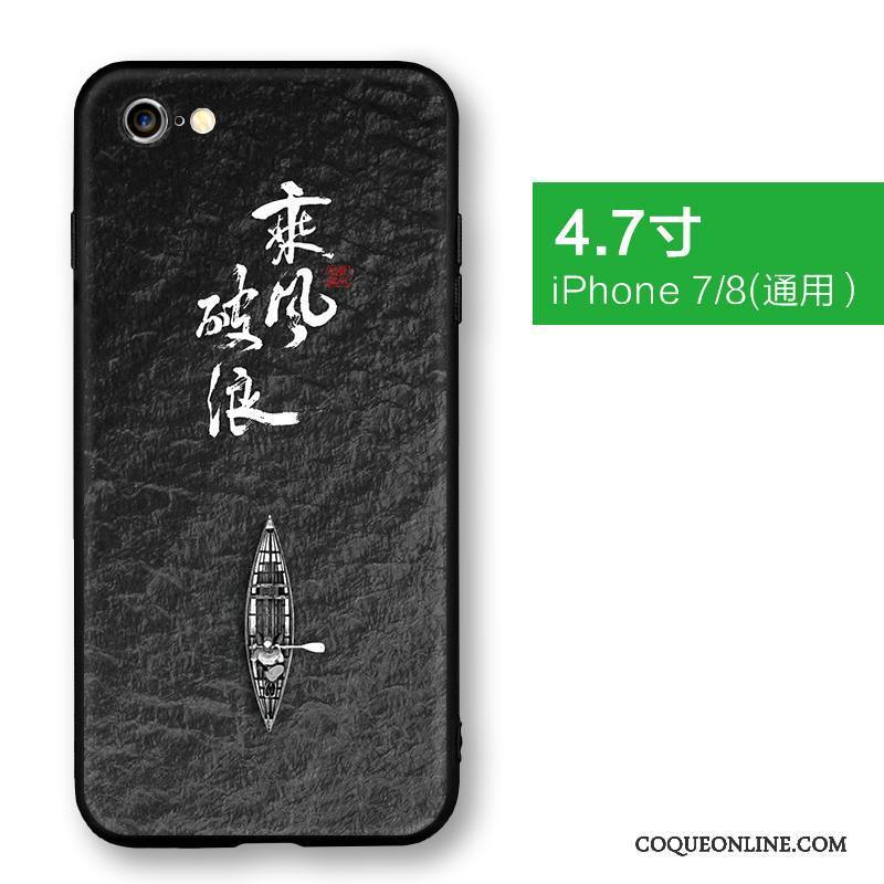 iPhone 6/6s Noir Tout Compris Incassable Étui Délavé En Daim Coque De Téléphone Très Mince