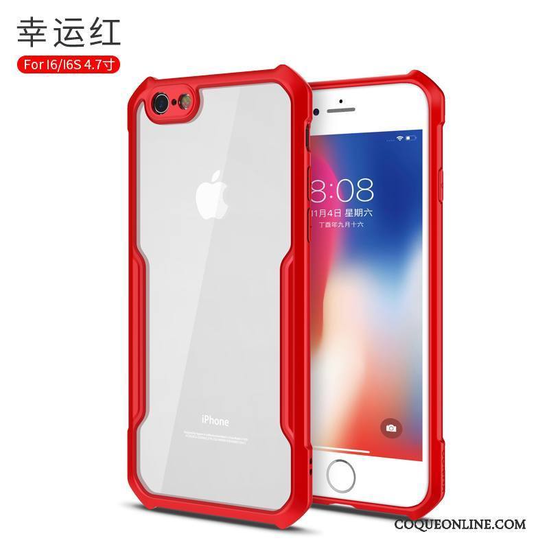 iPhone 6/6s Noir Transparent Coque De Téléphone Silicone Tout Compris Tendance Étui