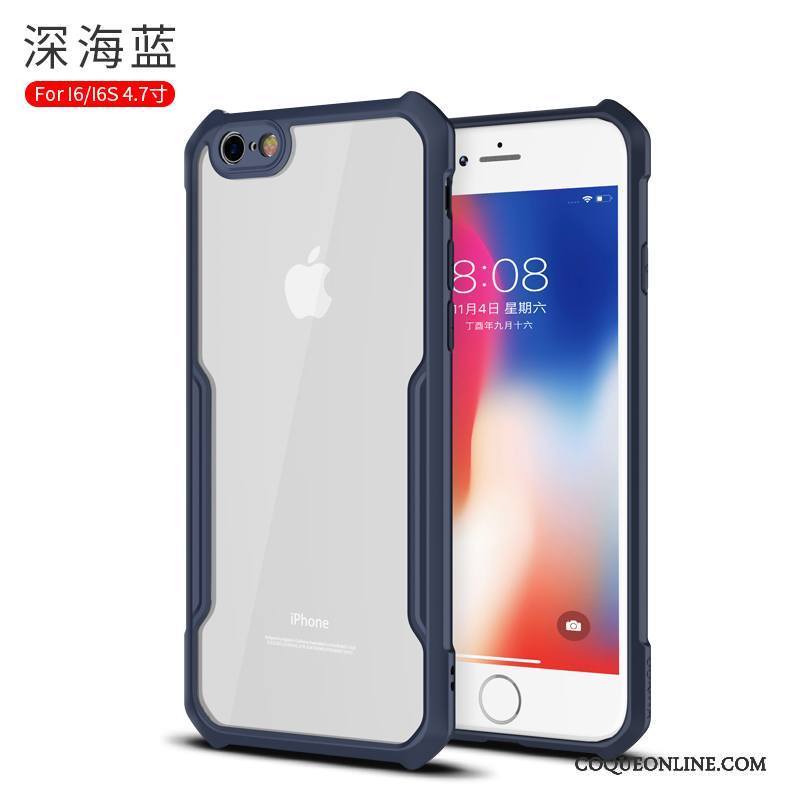 iPhone 6/6s Noir Transparent Coque De Téléphone Silicone Tout Compris Tendance Étui