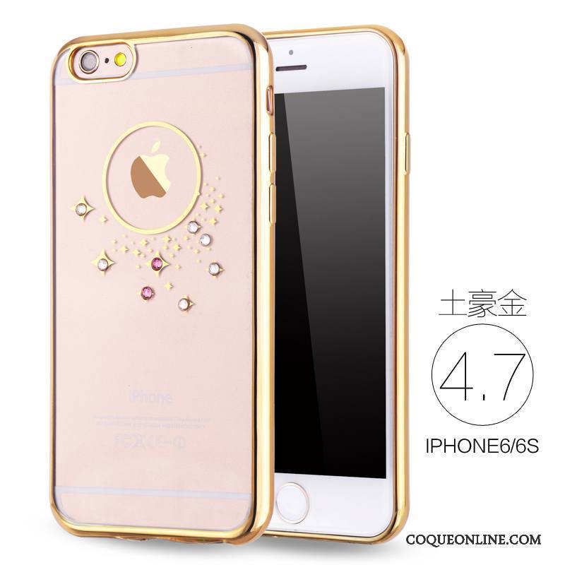 iPhone 6/6s Or Rose Luxe Strass Très Mince Nouveau Coque De Téléphone Silicone