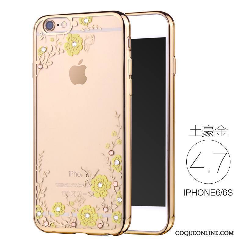 iPhone 6/6s Or Rose Luxe Strass Très Mince Nouveau Coque De Téléphone Silicone