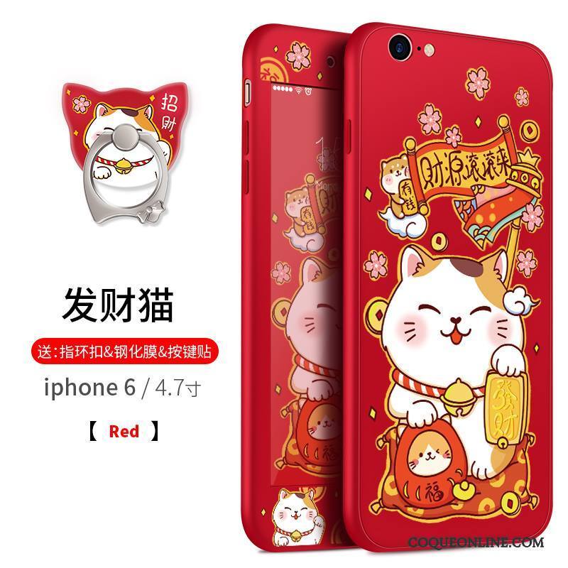 iPhone 6/6s Ornements Suspendus Dessin Animé Incassable Étui Fluide Doux Silicone Coque De Téléphone