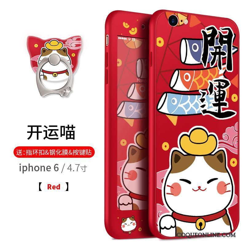 iPhone 6/6s Ornements Suspendus Dessin Animé Incassable Étui Fluide Doux Silicone Coque De Téléphone