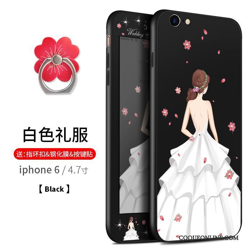 iPhone 6/6s Ornements Suspendus Silicone Tout Compris Rose Fluide Doux Incassable Coque De Téléphone