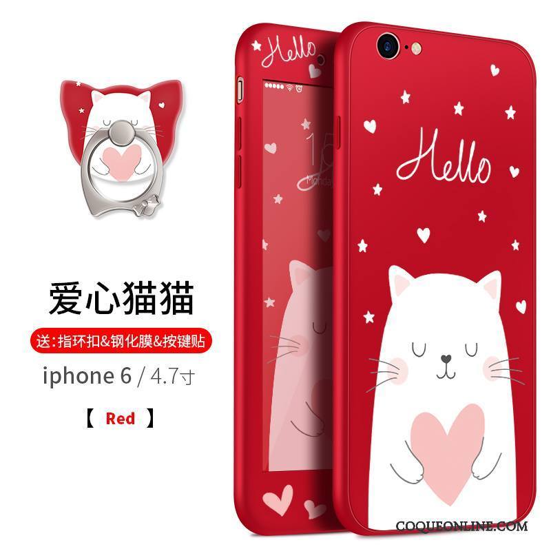 iPhone 6/6s Ornements Suspendus Silicone Tout Compris Rose Fluide Doux Incassable Coque De Téléphone