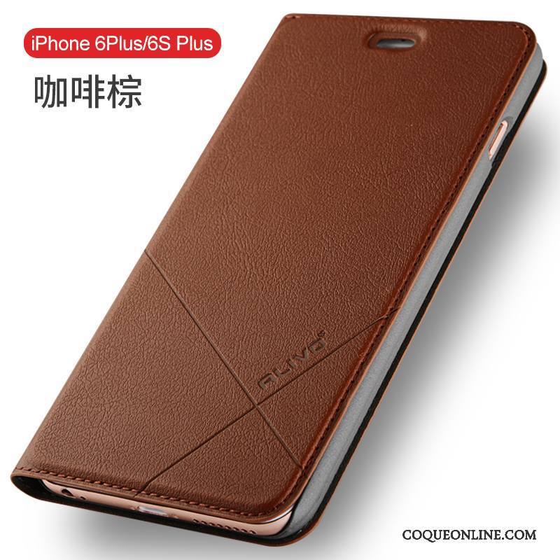 iPhone 6/6s Plus Clamshell Étui Coque De Téléphone Protection Incassable Difficile Étui En Cuir