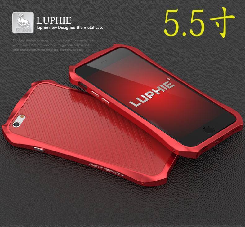 iPhone 6/6s Plus Coque Border Métal Étui Nouveau Tendance Rouge Téléphone Portable