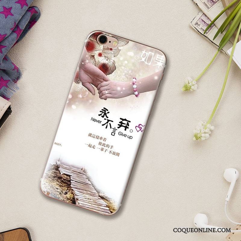 iPhone 6/6s Plus Coque Créatif Dessin Animé Charmant Personnalité Tout Compris Incassable Rose