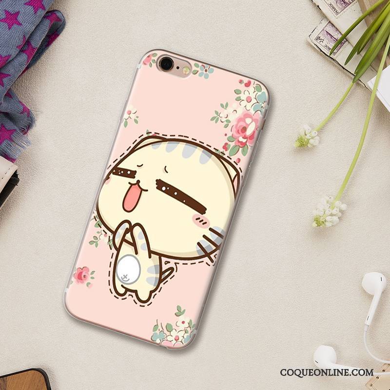 iPhone 6/6s Plus Coque Créatif Dessin Animé Charmant Personnalité Tout Compris Incassable Rose