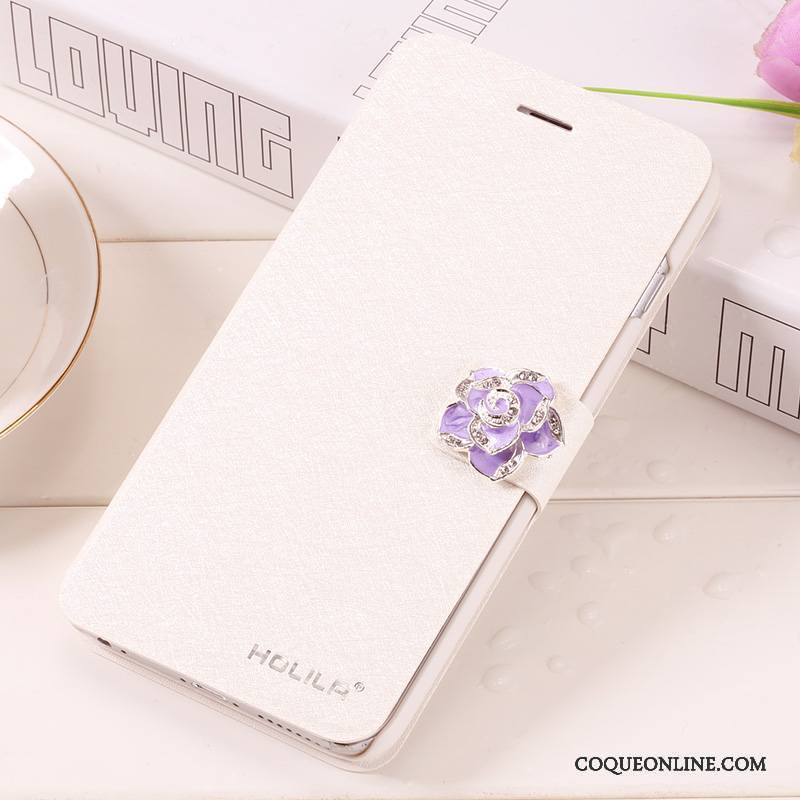 iPhone 6/6s Plus Coque De Téléphone Clamshell Téléphone Portable Étui En Cuir Incassable Blanc