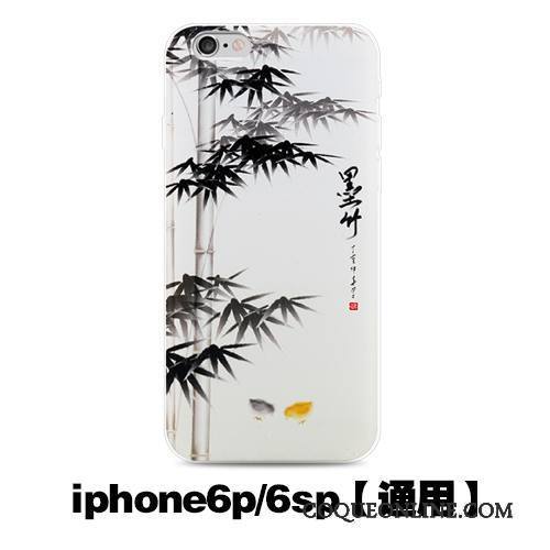 iPhone 6/6s Plus Coque De Téléphone Créatif Fluide Doux Gaufrage Blanc Étui Protection
