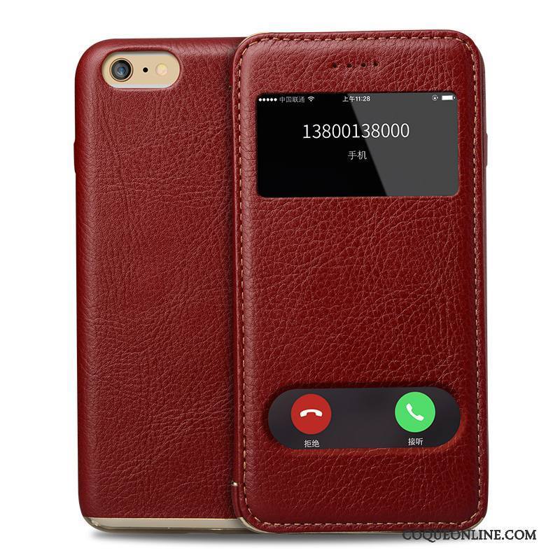 iPhone 6/6s Plus Coque De Téléphone Cuir Véritable Tout Compris Nouveau Business Étui En Cuir Incassable