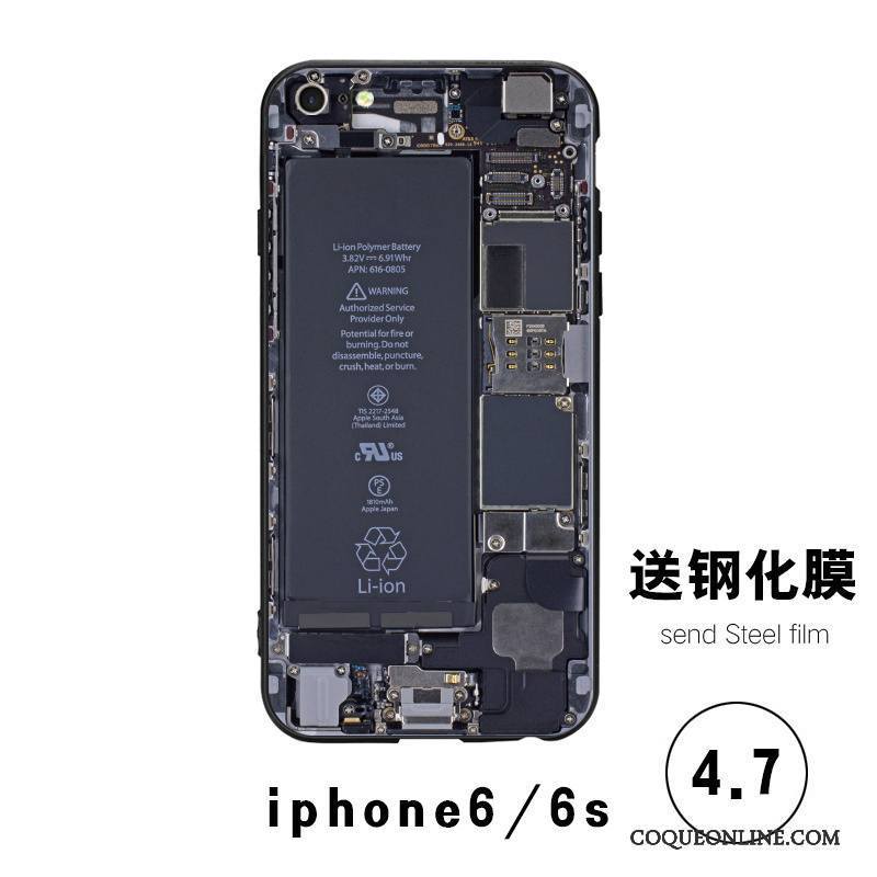 iPhone 6/6s Plus Coque De Téléphone Net Rouge Nouveau Étui Verre Tendance Difficile