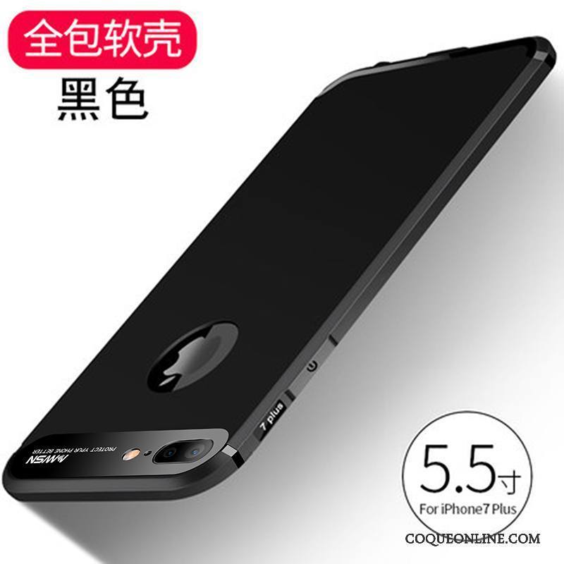 iPhone 6/6s Plus Coque De Téléphone Noir Rouge Fluide Doux Tendance Bordure Silicone