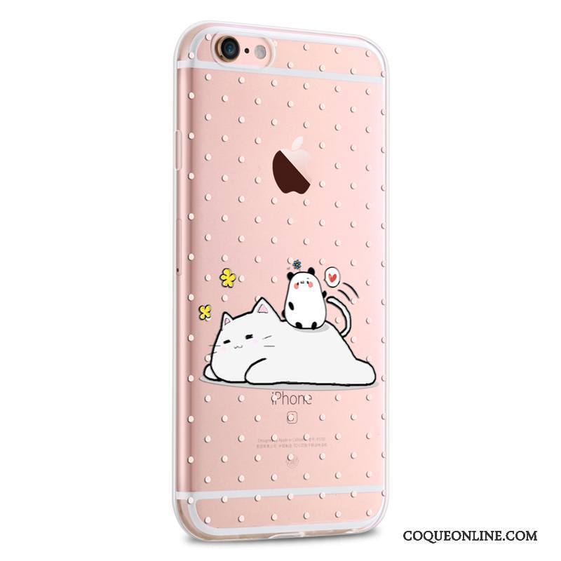 iPhone 6/6s Plus Coque De Téléphone Silicone Transparent Fluide Doux Charmant Très Mince Rose