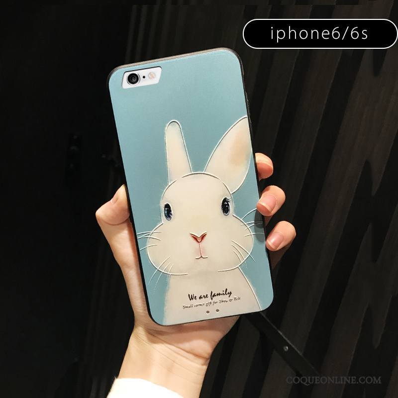 iPhone 6/6s Plus Coque Dessin Animé Tout Compris Bleu Mignonne Rose Charmant Nouveau