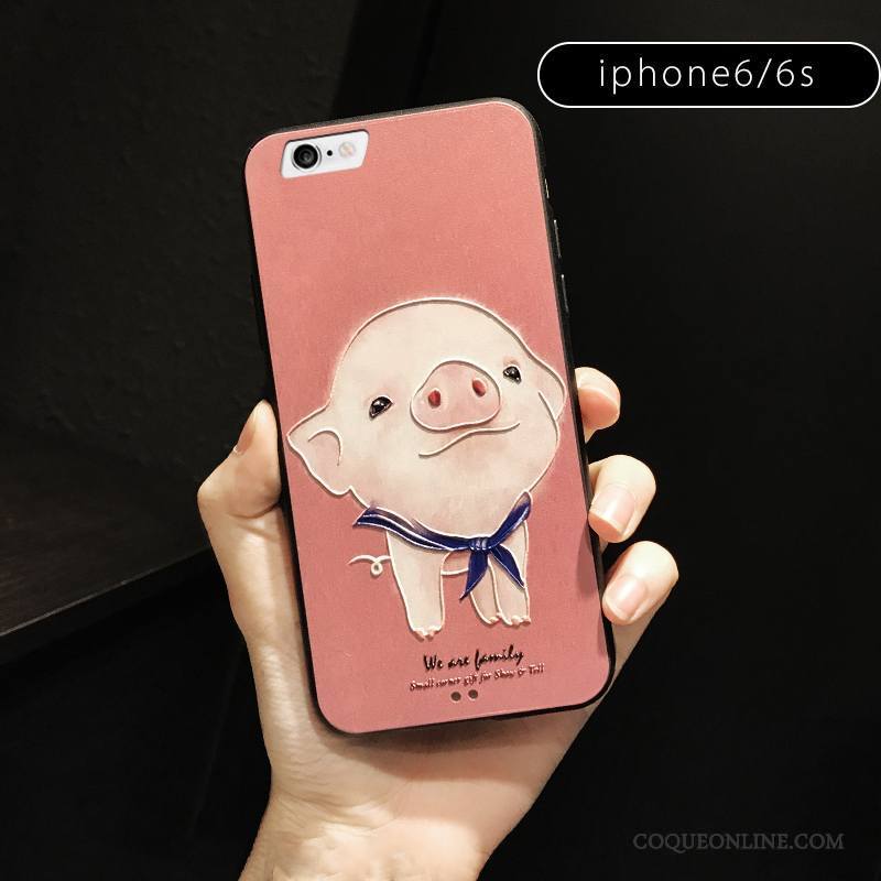 iPhone 6/6s Plus Coque Dessin Animé Tout Compris Bleu Mignonne Rose Charmant Nouveau