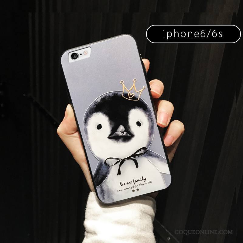 iPhone 6/6s Plus Coque Dessin Animé Tout Compris Bleu Mignonne Rose Charmant Nouveau