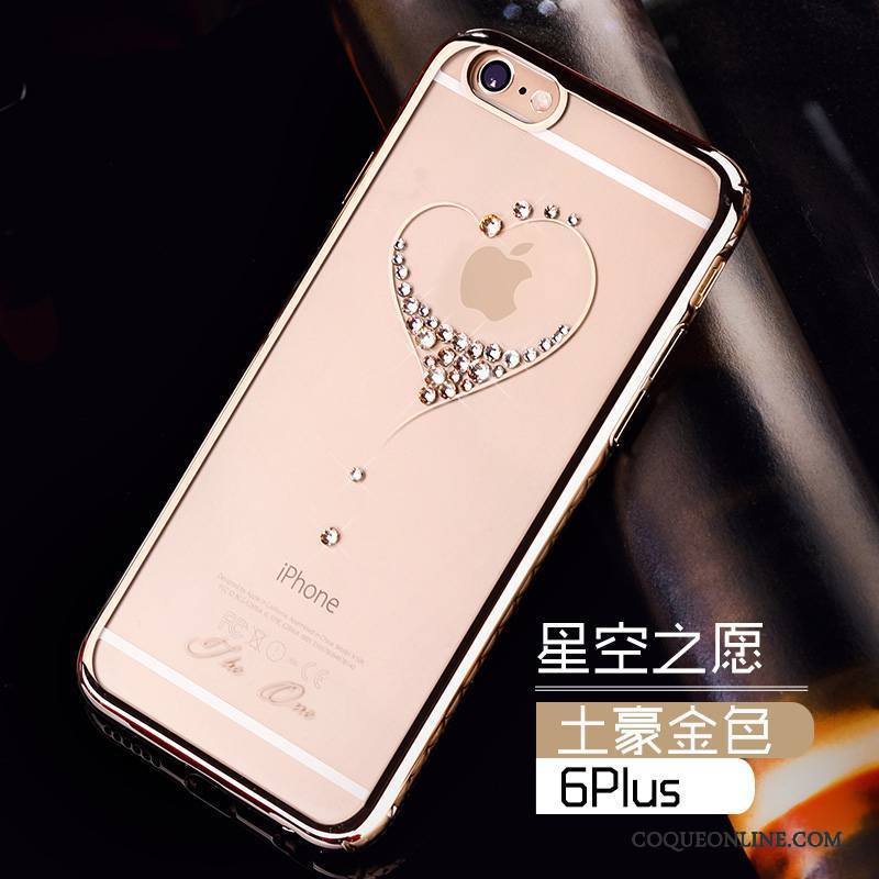 iPhone 6/6s Plus Coque Strass Luxe Tendance Or Protection Étui Légère