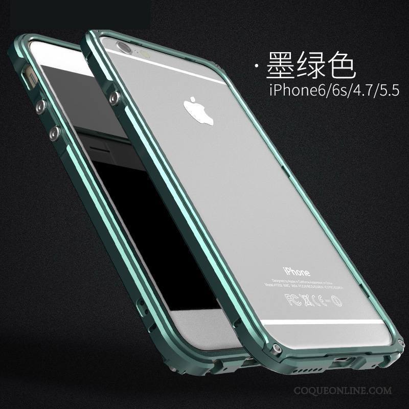 iPhone 6/6s Plus Coque Tout Compris Couvercle Arrière Métal Étui Incassable Tendance Vert Foncé