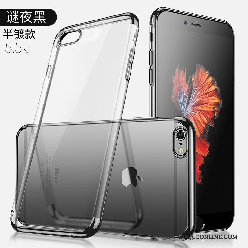 iPhone 6/6s Plus Coque Très Mince Étui Tendance Transparent Rouge Nouveau Placage
