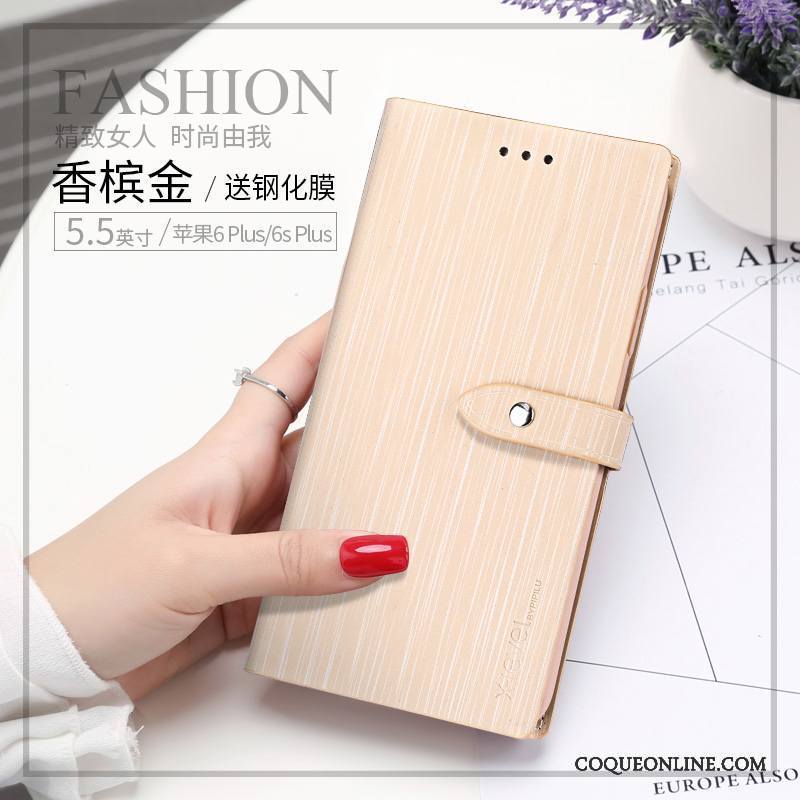 iPhone 6/6s Plus Coque Étui En Cuir Incassable Bleu Tendance Nouveau Housse Portefeuille