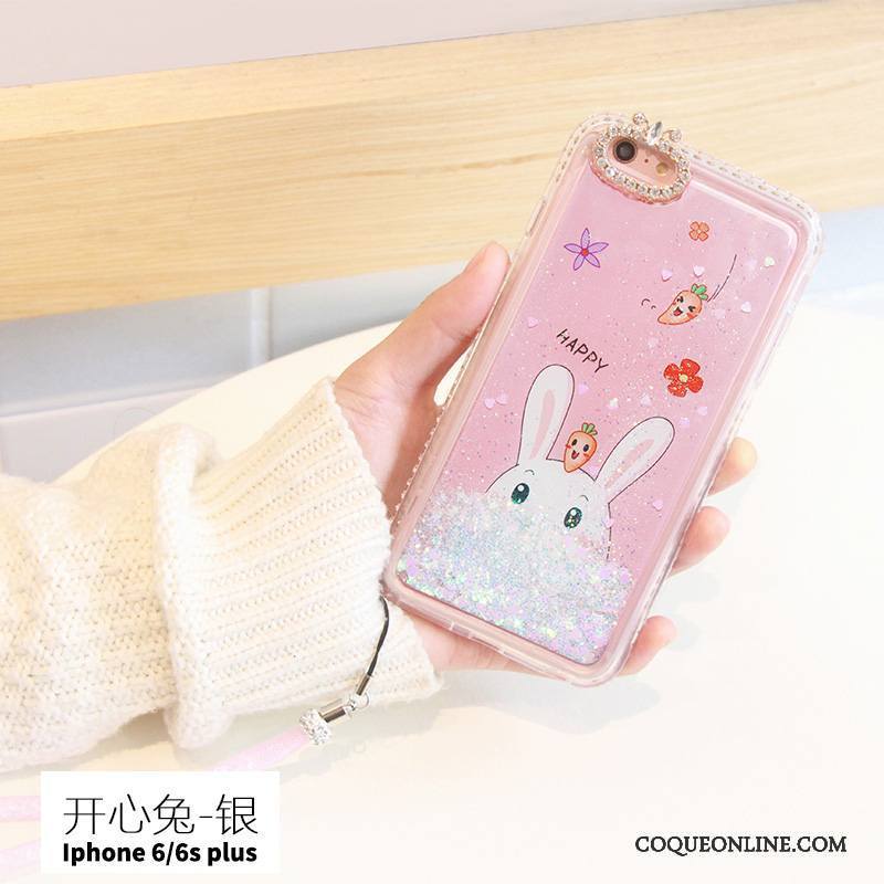 iPhone 6/6s Plus Créatif Silicone Coque De Téléphone Rose Quicksand Tendance Incassable