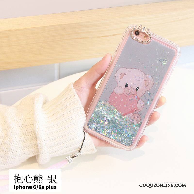 iPhone 6/6s Plus Créatif Silicone Coque De Téléphone Rose Quicksand Tendance Incassable