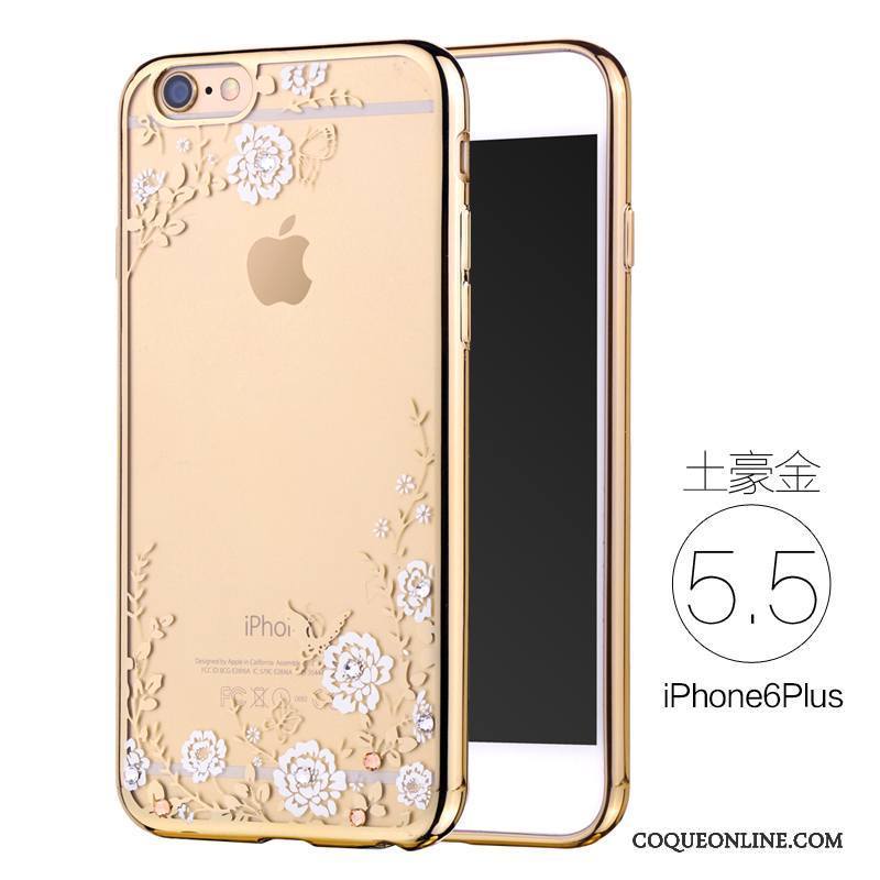 iPhone 6/6s Plus Fluide Doux Luxe Strass Silicone Coque De Téléphone Incassable