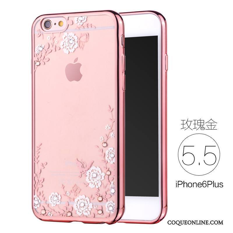 iPhone 6/6s Plus Fluide Doux Luxe Strass Silicone Coque De Téléphone Incassable