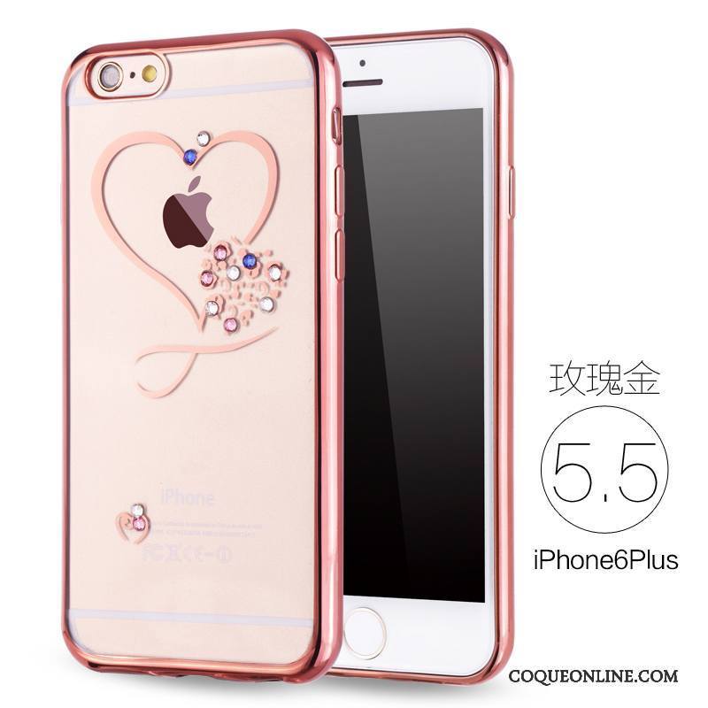 iPhone 6/6s Plus Fluide Doux Luxe Strass Silicone Coque De Téléphone Incassable