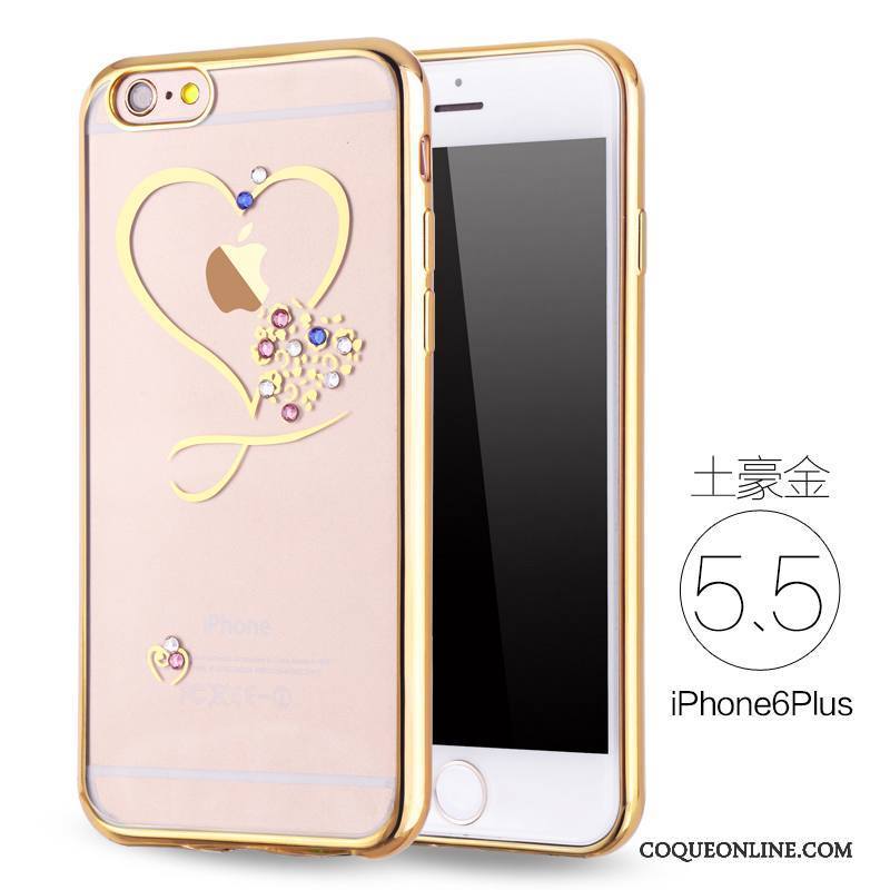 iPhone 6/6s Plus Fluide Doux Luxe Strass Silicone Coque De Téléphone Incassable