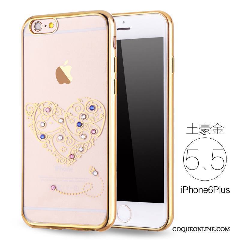 iPhone 6/6s Plus Fluide Doux Luxe Strass Silicone Coque De Téléphone Incassable